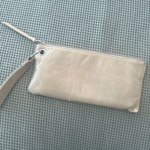 Hobo International cream leather wristlet